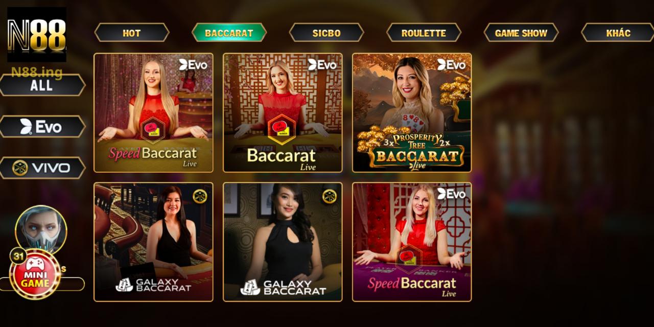 Baccarat - Game Casino Live hot nhất tại nhà cái N88