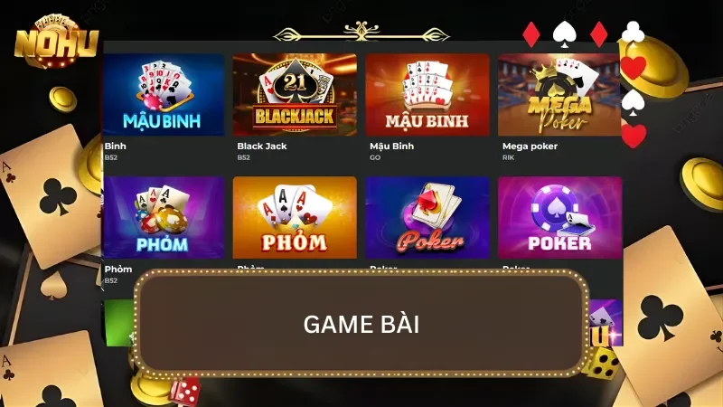 Sảnh game bài là một trong những điểm đến thu hút hàng triệu cược thủ tham gia