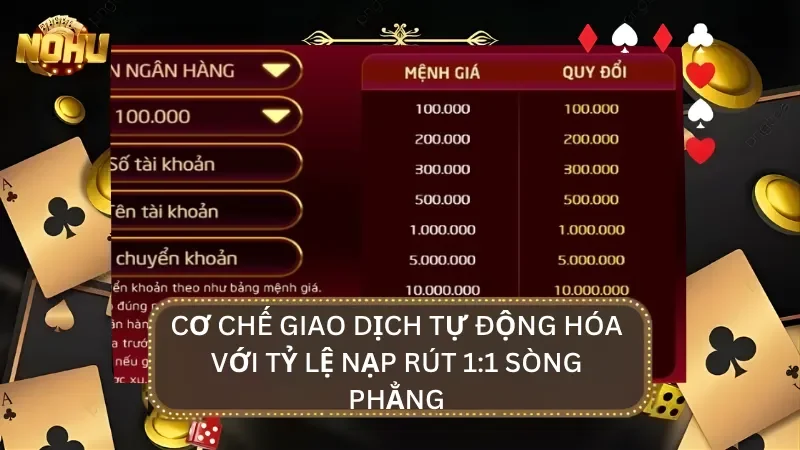 Mọi lệnh nạp rút của hội viên được xử lý tự động bởi công nghệ AI hiện đại